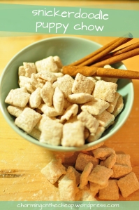 Snickerdoodle Puppy Chow -- quick, easy, and absolutely delicious!