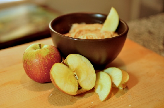Super easy and delicious caramel apple dip with Heath Bar pieces!