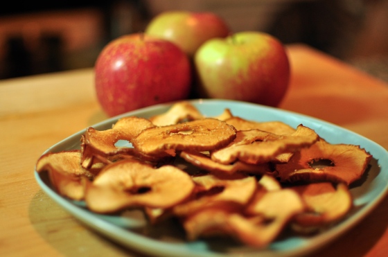 Homemade baked apple chips