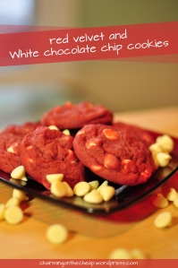Red Velvet and White Chocolate Chip Cookies